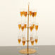 33inch Gold Metal 12-Arm Cocktail Glass Tree Stand, Champagne Flute Long Stem