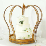 20inch Gold Metal Crown Wedding Cake Stand, Princess Tiara Cupcake Dessert Display Stand