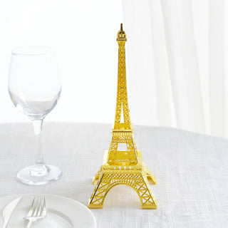 Create Unforgettable Memories with the Gold Metal Eiffel Tower Table Centerpiece