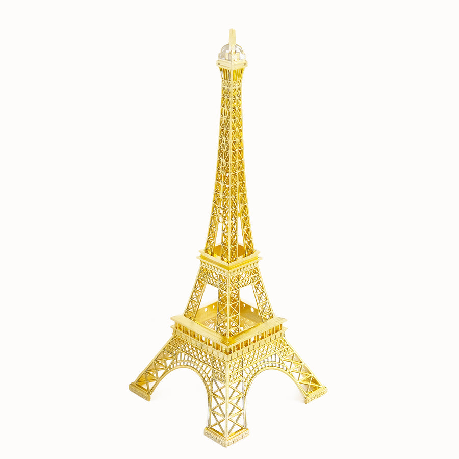 10inch Gold Metal Eiffel Tower Table Centerpiece, Decorative Cake Topper#whtbkgd