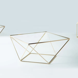 Elegant Gold Metal Geometric Cake Stand for Stunning Displays