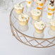 16inch Gold Metal Geometric Diamond Cut Cake Stand, Dessert Display Riser with Glass Top