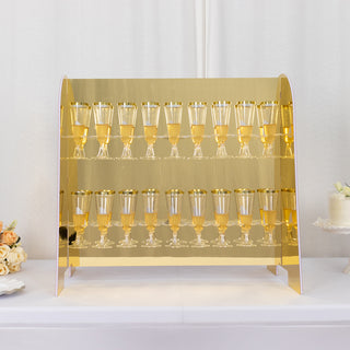 Effortless Refills with the Gold Mirror Finish Glass Holder
