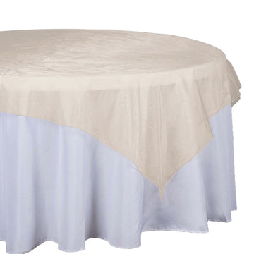 72"x72" Gold Organza Square Table Overlay