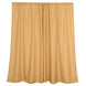 2 Pack Gold Polyester Event Curtain Drapes, 10ftx8ft Backdrop Event Panels With Rod Pockets 130 GSM