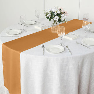 Create a Luxurious Atmosphere with the Gold Polyester Table Runner