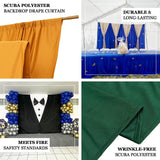 Gold Scuba Polyester Event Curtain Drapes, Durable Flame Resistant Backdrop Event Panel Wrinkle