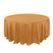 132Inch Gold Seamless Polyester Round Tablecloth