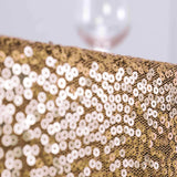 90x156" Gold Premium Sequin Rectangle Tablecloth