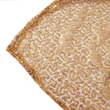 90 inch x 132 inch Gold Premium Sequin Rectangle Tablecloth