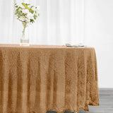 108 inches Gold Premium Sequin Round Tablecloth