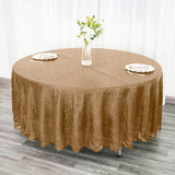 108 inches Gold Premium Sequin Round Tablecloth