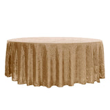 108 inches Gold Premium Sequin Round Tablecloth