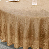 108 inches Gold Premium Sequin Round Tablecloth