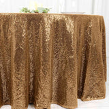 120 inches Gold Premium Sequin Round Tablecloth