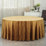 120inch Gold Seamless Premium Velvet Round Tablecloth, Reusable Linen