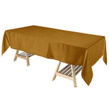60x102 inches Gold Satin Rectangular Tablecloth