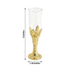 12 Pack | Gold Stem Clear Mini Champagne Flute Glass Party/Gift Favors - 4inch