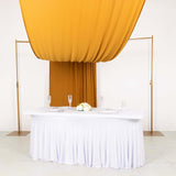 Gold 4-Way Stretch Spandex Photography Backdrop Curtain with Rod Pockets, Drapery Panel - 5ftx18ft