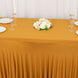 6ft Gold Wavy Spandex Fitted Rectangle 1-Piece Tablecloth Table Skirt