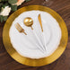 Clear / Gold Lined Rim Wedding Charger Plates, Round Plastic Serving Plates with Elegant Ringed Rim