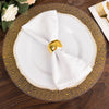6 Pack | 13inch Clear / Gold Pearl Beaded Disposable Wedding Charger Plates