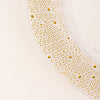 6 Pack | 13inch Clear / Gold Pearl Beaded Disposable Wedding Charger Plates