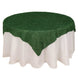 72x72inch Green Fringe Shag Square Polyester Table Overlay