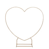 7ft Heavy Duty Gold Metal Heart Shape Photo Backdrop Stand, Wedding Arch#whtbkgd