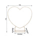 7ft Heavy Duty Gold Metal Heart Shape Photo Backdrop Stand, Wedding Arch