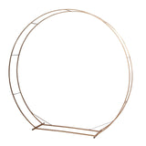 7.5ft Heavy Duty Gold Metal Round Wedding Arbor Floral Balloon Frame, Double Hoop Wedding Arch Photo Backdrop Stand