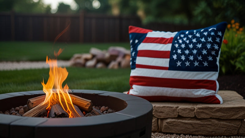 How to Decorate for Labor Day- firepit