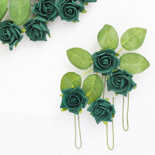 Add a Touch of Elegance with Hunter Emerald Green Artificial Foam Flowers
