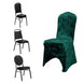 Hunter Emerald Green Crushed Velvet Spandex Stretch Wedding Chair Cover With Foot Pockets