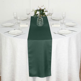 Enhance Your Event with the Hunter Emerald Green Polyester Table Runner