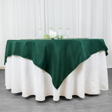 70x70inch Hunter Emerald Green 200 GSM Premium Seamless Polyester Square Table Overlay