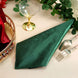 5 Pack | Hunter Emerald Green Premium Sheen Finish Velvet Cloth Dinner Napkins