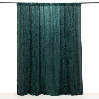 Create a Spectacle of Glam and Glory with the 8ft Hunter Emerald Green Velvet Curtain Panel
