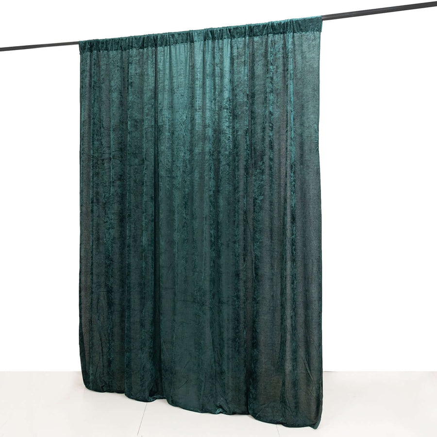 8ft Hunter/Emerald Green Premium Velvet Backdrop Stand Curtain Panel