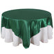 90inch | Hunter Emerald Green Satin Overlay | Seamless Square Table Overlay