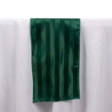 12x108inch Hunter Emerald Green Satin Stripe Table Runner, Elegant Tablecloth Runner