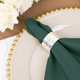 5 Pack | Hunter Emerald Green Seamless Cloth Dinner Napkins, Reusable Linen | 20inchx20inch