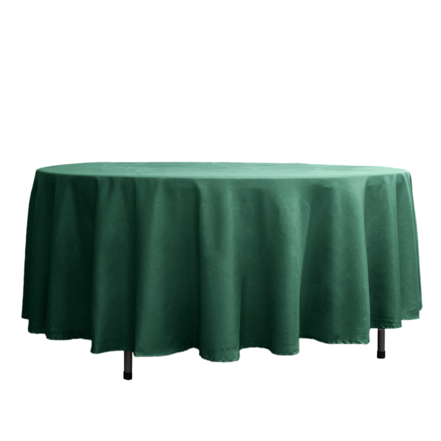 108inch Hunter Emerald Green Polyester Round Tablecloth