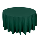 120inch Hunter Emerald Green 200 GSM Seamless Premium Polyester Round Tablecloth