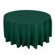 120" Hunter Emerald Green Seamless Premium Polyester Round Tablecloth - 220GSM