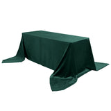 90inch x 156inch Hunter Emerald Green Seamless Premium Velvet Rectangle Tablecloth, Reusable Linen