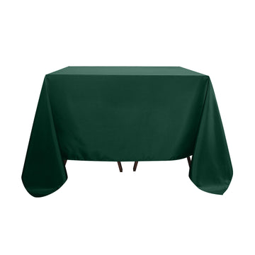 Hunter Emerald Green Polyester Square Tablecloth 90"x90"