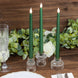 3 Pack | 11inch Hunter Emerald Green Unscented Flickering Flameless LED Taper Candles