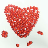 250 Pcs Red Acrylic Heart Diamond Gems Table Scatters, Translucent Valentine's Day Ornaments Vase