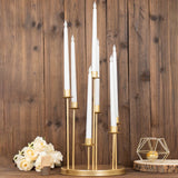 15inch Tall Gold 7-Arm Metal Cluster Round Taper Candelabra